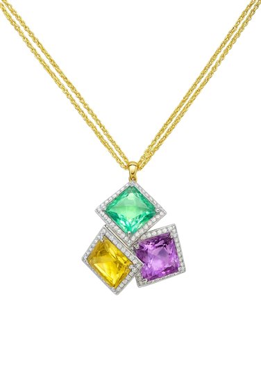 Necklace Idee Preziose dal 1987 Woman in Yellow Gold Pietre dure IP.CK18M/34 - IP.CK18M/34